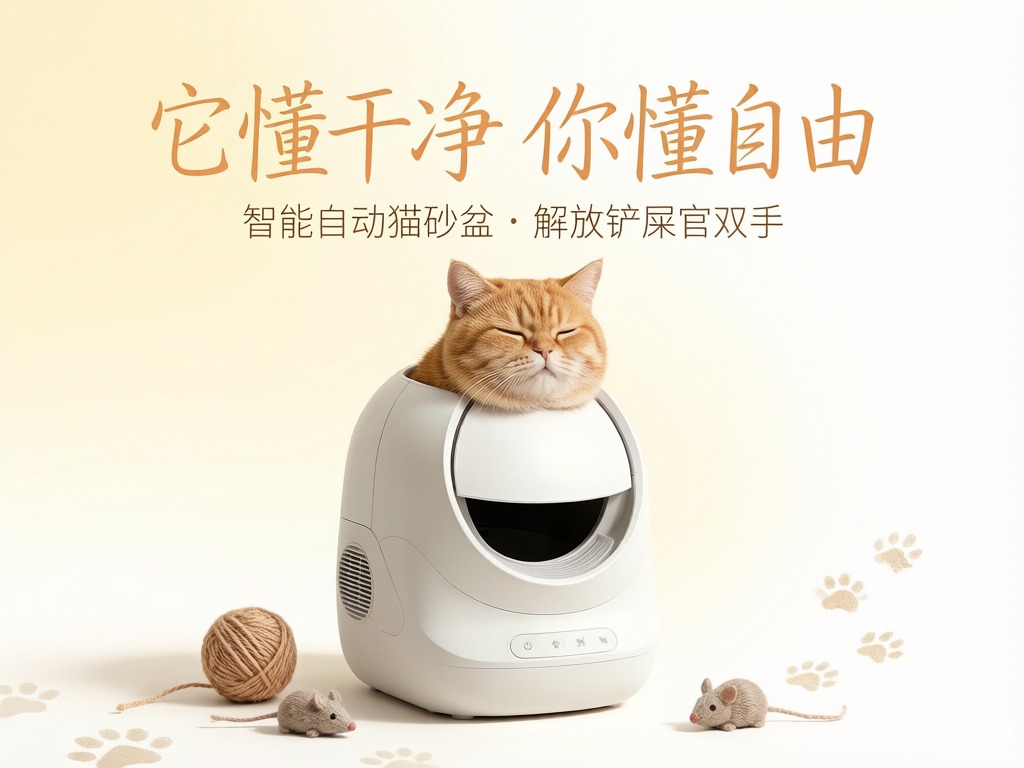 智能猫砂盆宠物短视频